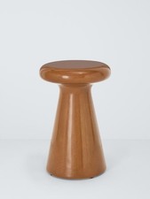 John Lewis Glaze Round 45.7x 30cm Garden Side Table - Burnt Orange (Chipped)