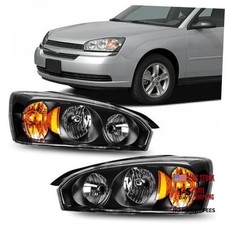 Headlights Assembly Compatible with 2004-2008 Chevy Malibu,Black Housing