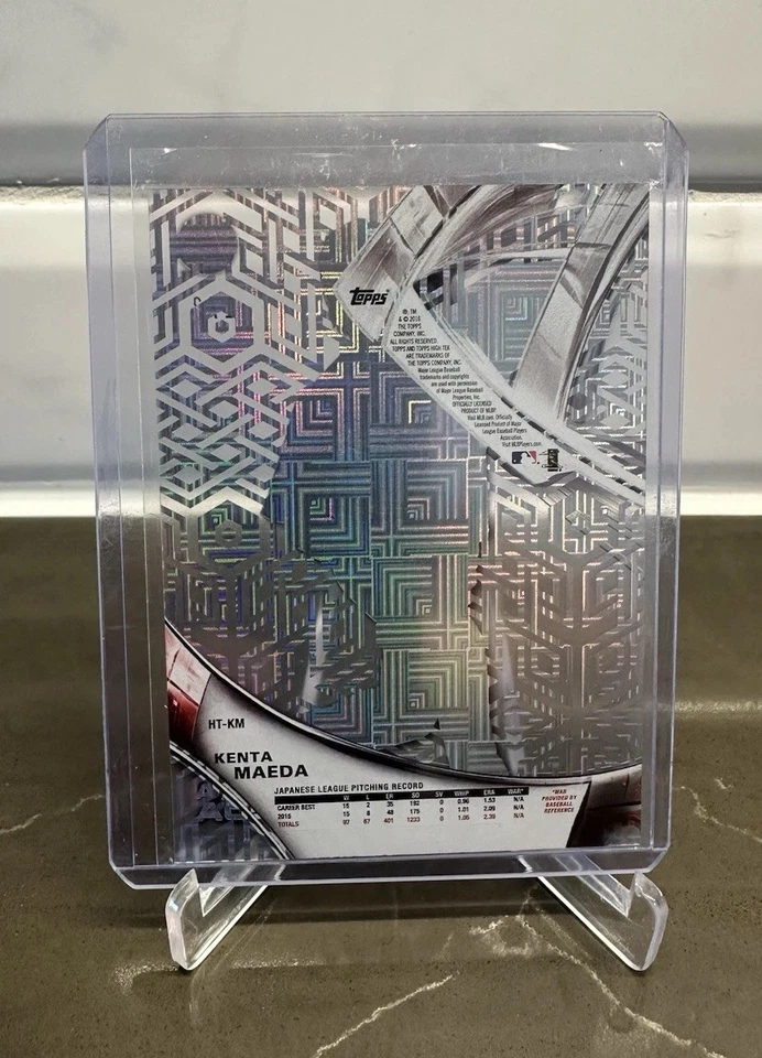 2016 Topps High Tek Kenta Maeda #HT-KM patrón 7 difractor moteado/3 (RC) Foto 2 de 3
