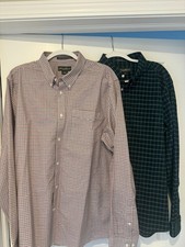 2 - Eddie Bauer 2XL Plaid Wrinkle Free Relaxed Fit Long Sleeve Button Down