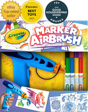 Marker Airbrush Spray Art Kit Battery Powered Sprayer with 8 Washable Markers