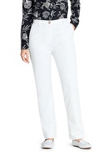 Lands' End Women's Fit3 7DY TWill EB Pant White 14 NWOT 970