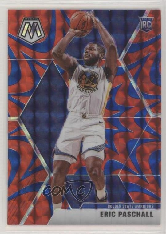 2019-20 Panini Mosaic Rookies Reactive Blue Prizm Eric Paschall #250 4vc