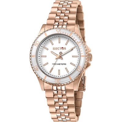 Womens Wristwatch SECTOR 230 R3253161531 Steel Gold Rose White Sub 100mt