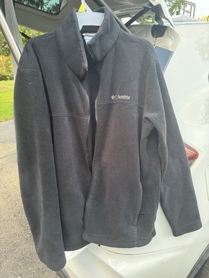 Columbia Ascender Softshell Fleece Pullover Jacket for Men, Size Large - Black