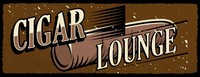 Blechschild 10X27 Cm Cigar Lounge Braunes Deko Geschenk Schild