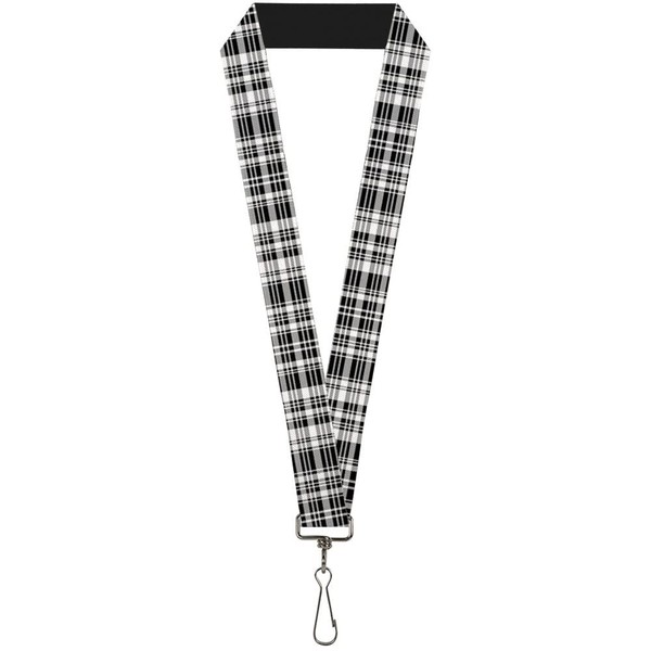 "Buckle-Down Lanyard-1.0\"-Plaid Black/White 22\" X 1\" Multicolor (Us Import)"-image