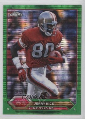 2023 Composite Topps Chrome Green Sonar Refractor 20/99 Jerry Rice #17 HOF 0e9i