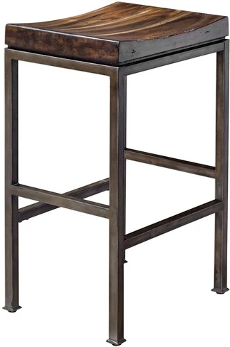 Uttermost 25893 Medium Natural Beck 18"W Framed Wood Bar Stool - Picture 6 of 6