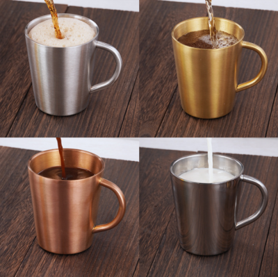 Double Wall Stainless Steel Coffee Mug Travel Tumbler Coffee Jug Milk Tea  Cups | eBay