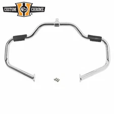1.25" Engine Guard Highway Mustache Bar w/Footrest Fit For Harley Touring 09-UP