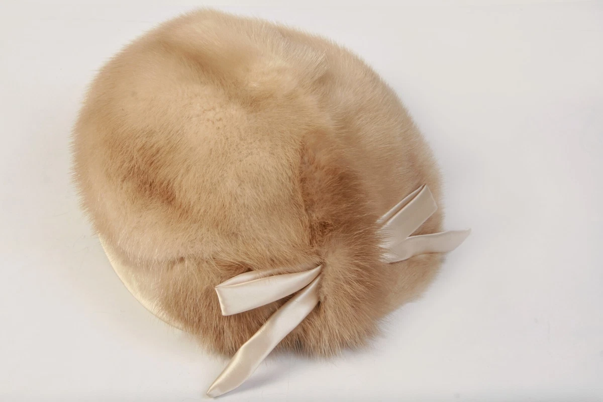 Pelzmütze Pelzkappe Fuchs Nerz Gr.52/54 vintage 60er sehr guter Zustand
