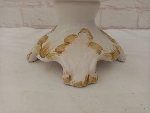 Capodimonte Francesco Ceramic Urn Vase Lid Floral Italy White Multi Ornament - Picture 15 of 16
