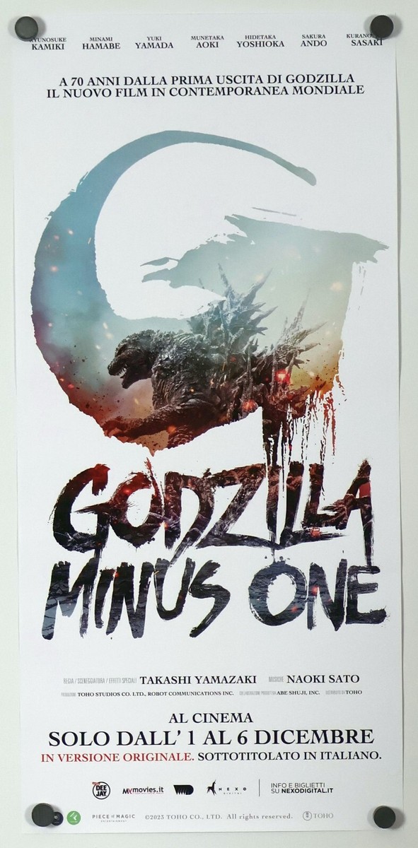 Godzilla Minus One - original movie poster IT Locandina - Perfect