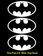 Batman Superhero Signal Three Pack 6" Vinyl Decal Car Truck Window Wall Mirror