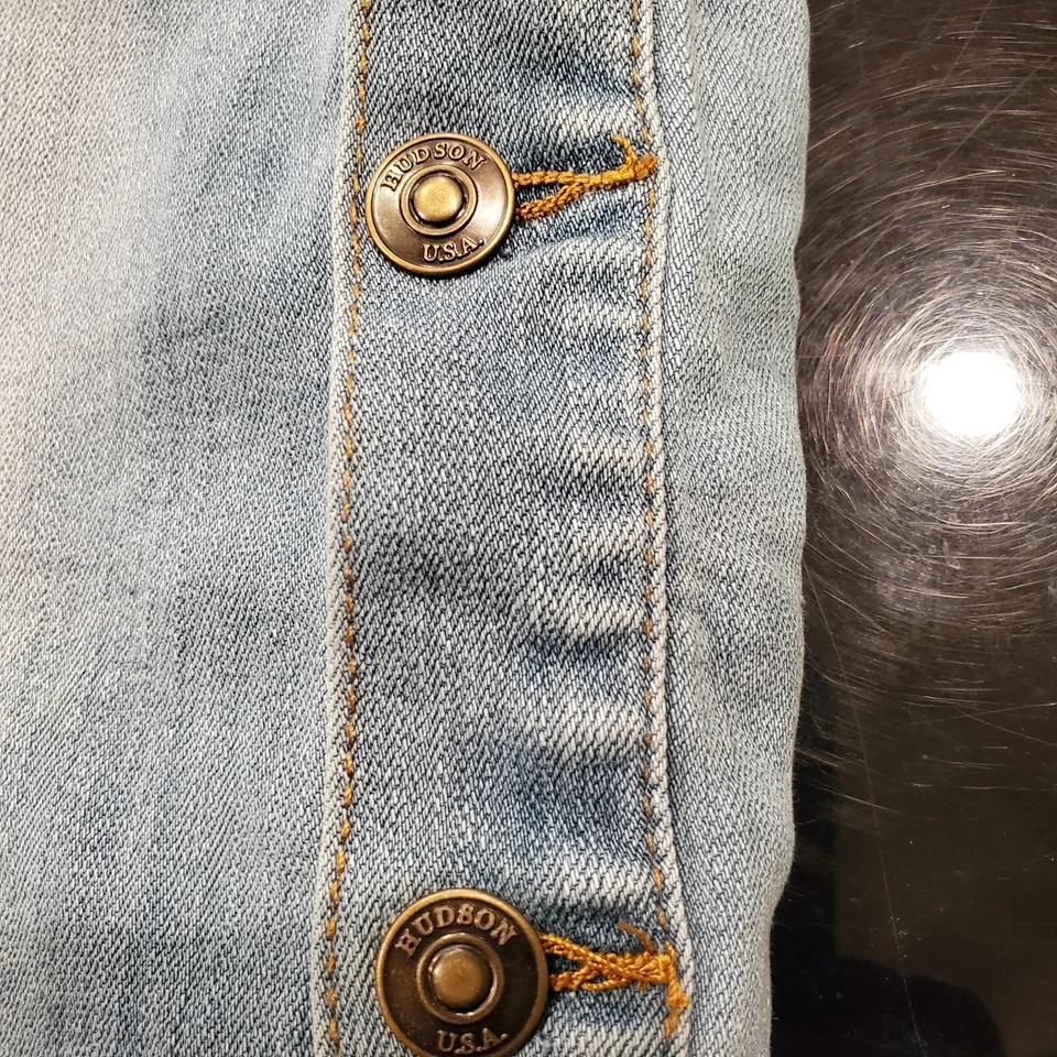 Hudson Girl Big Kelly Skirtall Vintage Blue Denim Button Front Overall Dress XL - Image 4 of 4