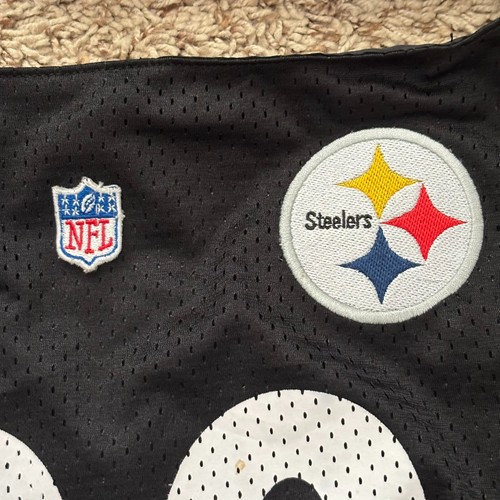 NFL Pitsburgh Steelers Tote Bag Purse Black Mesh Adjustable Strap Snap Logo - Picture 2 of 10
