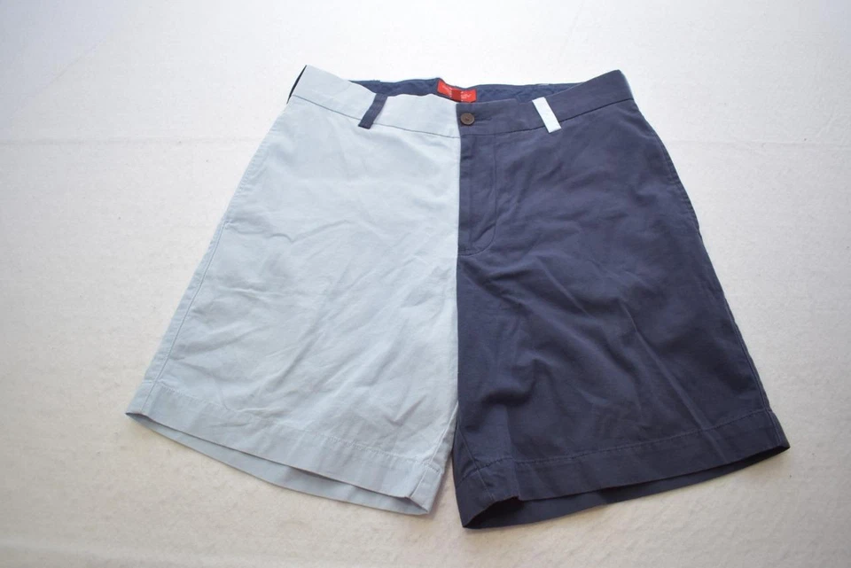 Pantalones Cortos Southern Proper Club Colorblock Azul Plano Chino Para Hombre Talla 30 Foto 2 de 4