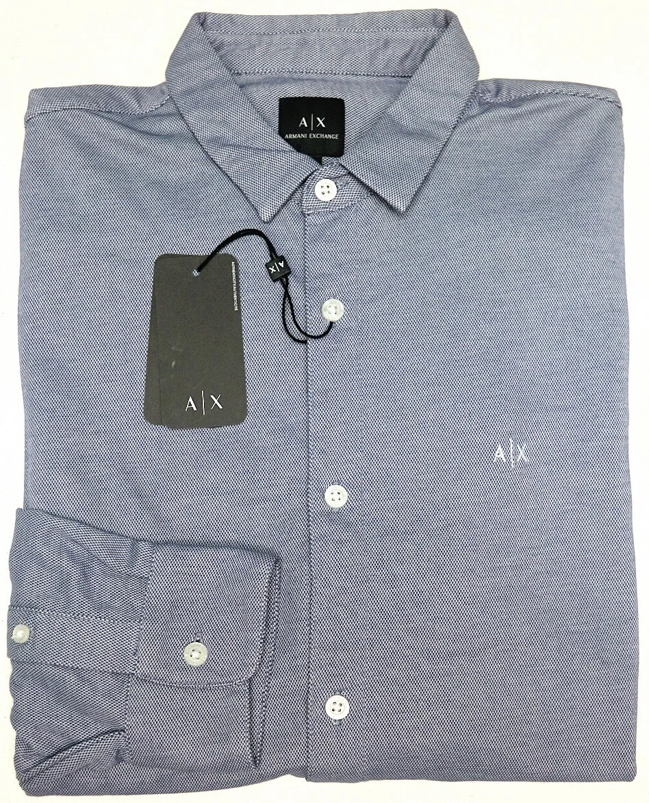 Camisa armani azul new arrivals