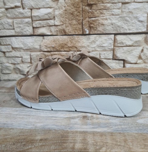 CIABATTE DONNA BEIGE RIPOSELLA WA04BX MODELLO COMFORT PLANTARE SOFT ZOCCOLI - Imagen 5 de 5