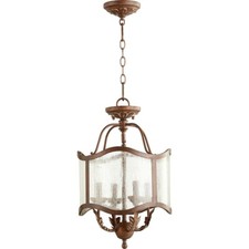 Quorum Salento 4 Light Pendant, Vintage Coppe...