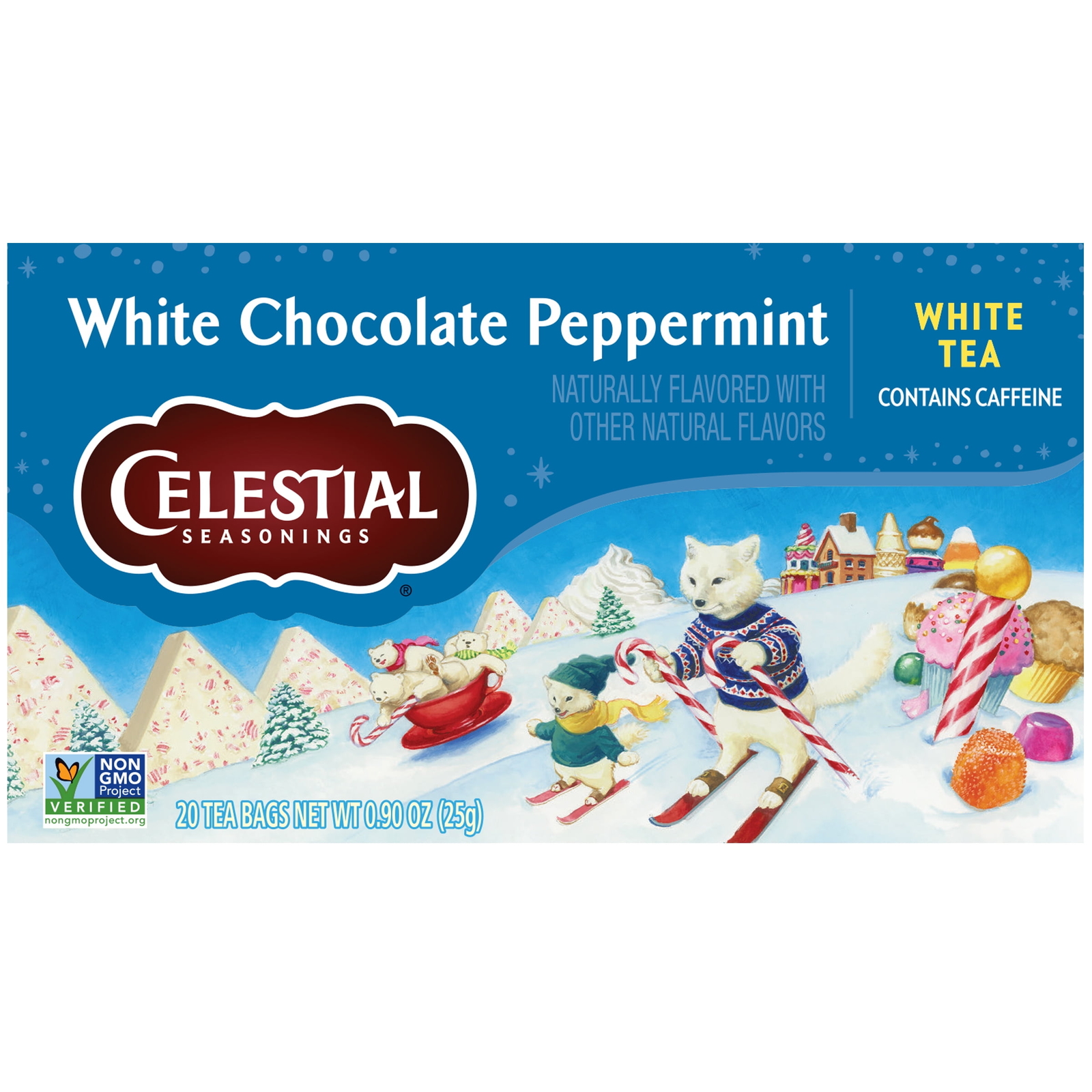 (4 pack) Celestial Seasonings White Chocolate Peppermint White Tea Bags