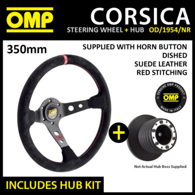 VAUXHALL CORSA C (17mm) 98-06 OMP CORSICA 350mm SUEDE LEATHER STEERING WHEEL