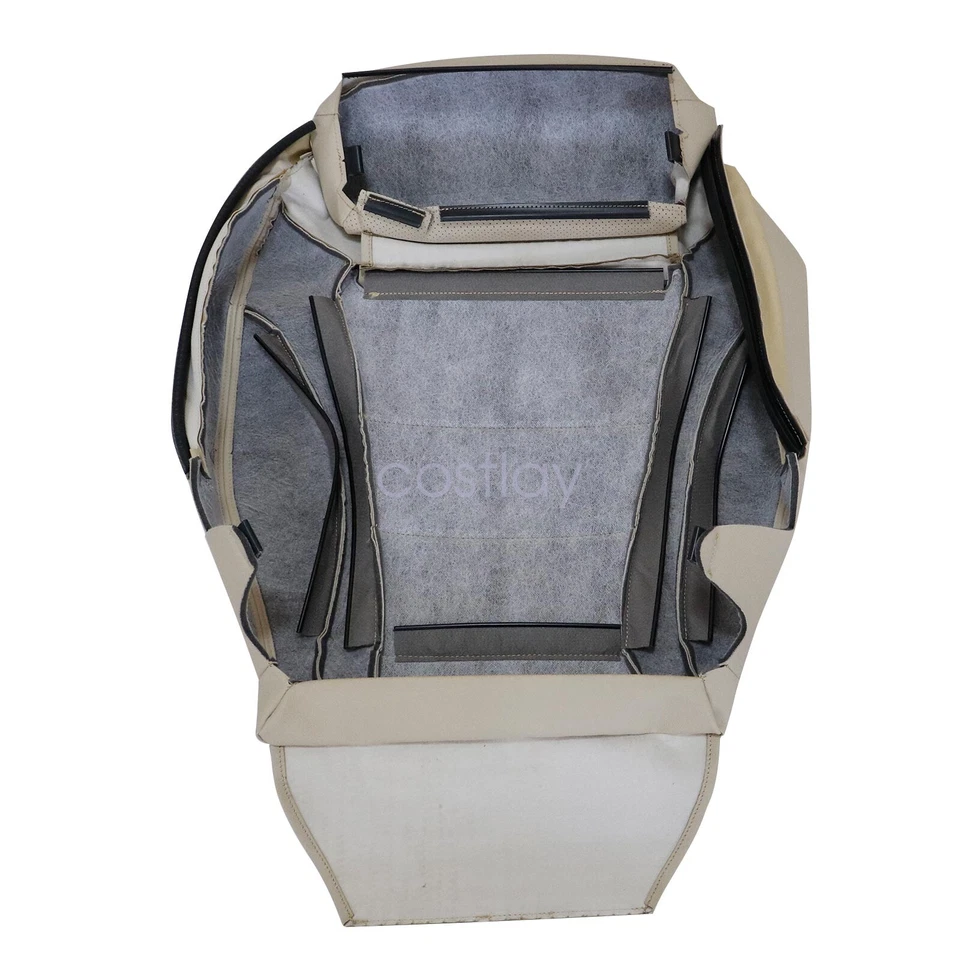 For 2017 Mercedes Benz C300 GLC300 Driver Bottom Seat Cover Silk Beige Light Tan - Image 4 of 4