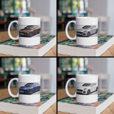 Personalisierte Maserati Grecale GT Tasse Geschenk Farbe wählbar SCHNELLER VERSAND