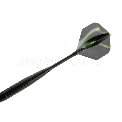 3X Darts 22g/pc Steel Tip Dart With Aluminium Shafts and Green Aurora Flights - Picture 7 of 10