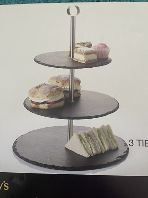 3-stufiger Kuchen- & Lebensmittelständer Servierdisplay Partyteller (Sainsburys)