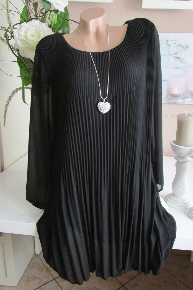 Chiffon kleid schwarz langarm Clearance