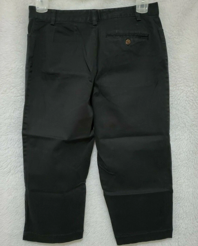 Caribbean Joe Womens Capri Pants Size 12 Petite 12P Black - Image 4 of 4