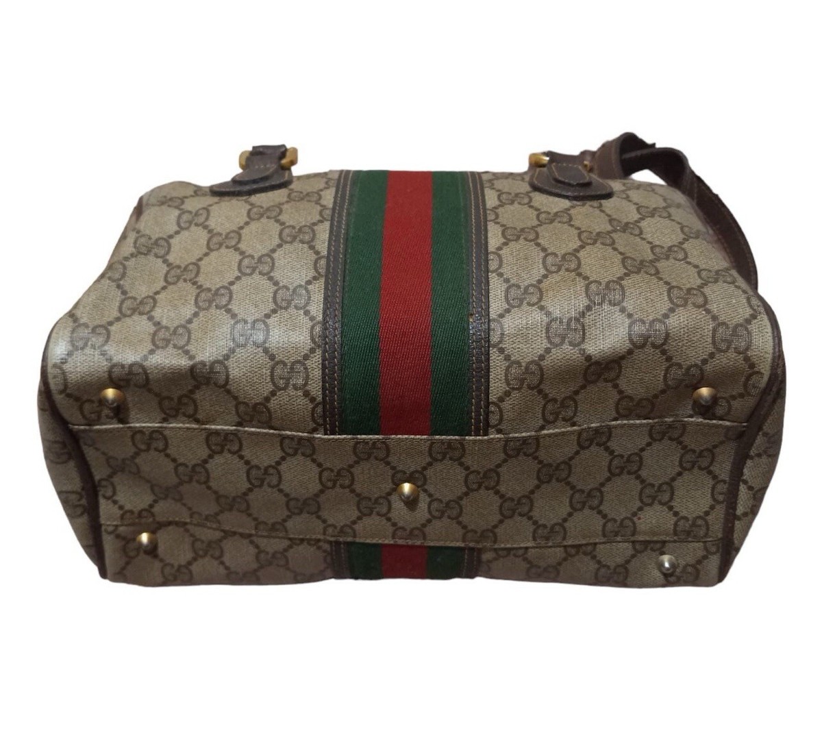 バッグ OLD GUCCI SHERRY LINE BOSTON HAND BAG Vintage GUCCI Boston Bag - Sherry Line - GG Monogram