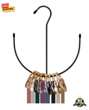 1 pc Stainless Steel Belt Hanger Multi Hook Organizer for Ties, Scarves & Belts