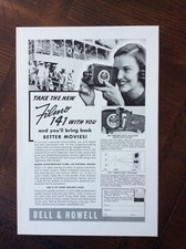 1938 vintage original ad Bell  Howell Filmo 141 Home Movie Camera