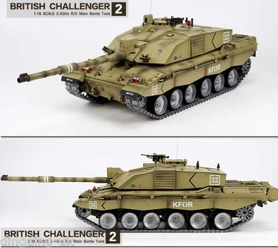 British Challenger 1:16 RC Panzer ferngesteuert Heng Long Tank Platinum UK