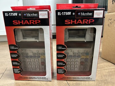 Sharp EL-1750V 12-digit 2-color Printing Calculator - new