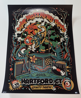 Dave Matthews Band Poster Xfinity Theatre Hartford CT 2023 S/N X