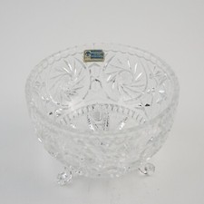 Kristall Schale Schüssel Fußschale Geschliffen Lausitzer Glas Schleuderstern