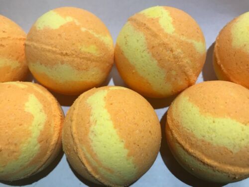 Bath Bombs Fizzies Lot of 8-2.5+ oz Fragrant “Sunset” Spicy Rose Luxurious - Picture 1 of 2