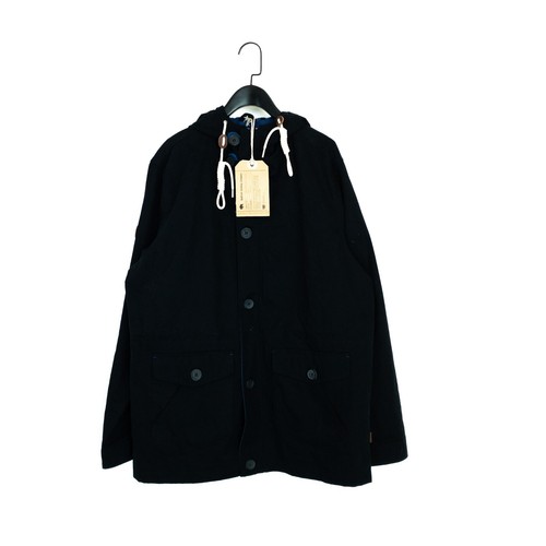 Bellfield Navy Blue Full Zip Hooded Lankham Fisherman Style Jacket - Size L NEW - Picture 8 of 13