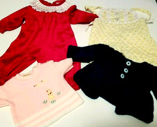 Vintage Lot Of 4 Baby Girls Clothing Lot 0-3 Months See Measurements