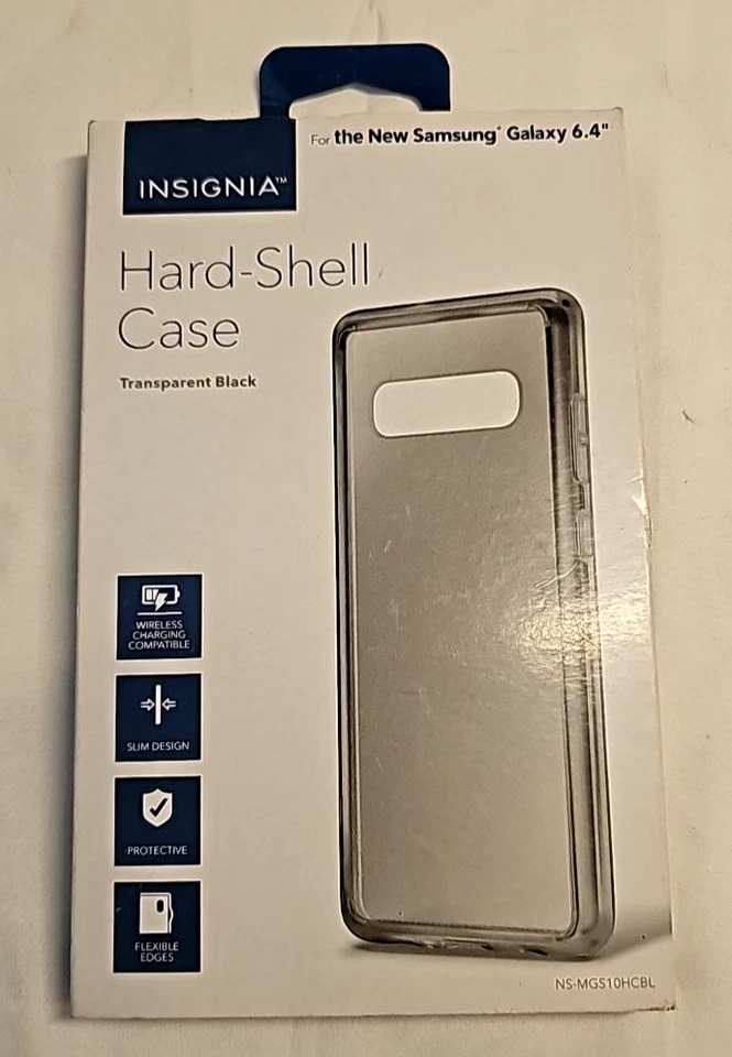 Funda Rígida Insignia para Samsung Galaxy S10 Plus + Transparente Negra Foto 2 de 4