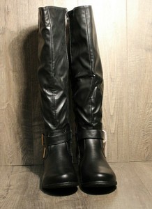 womens tall black boots size 11