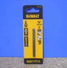 DeWalt Black & Gold 1/8" D X 2.75" L Steel Split Point Drill Bit 2 pc DW1108