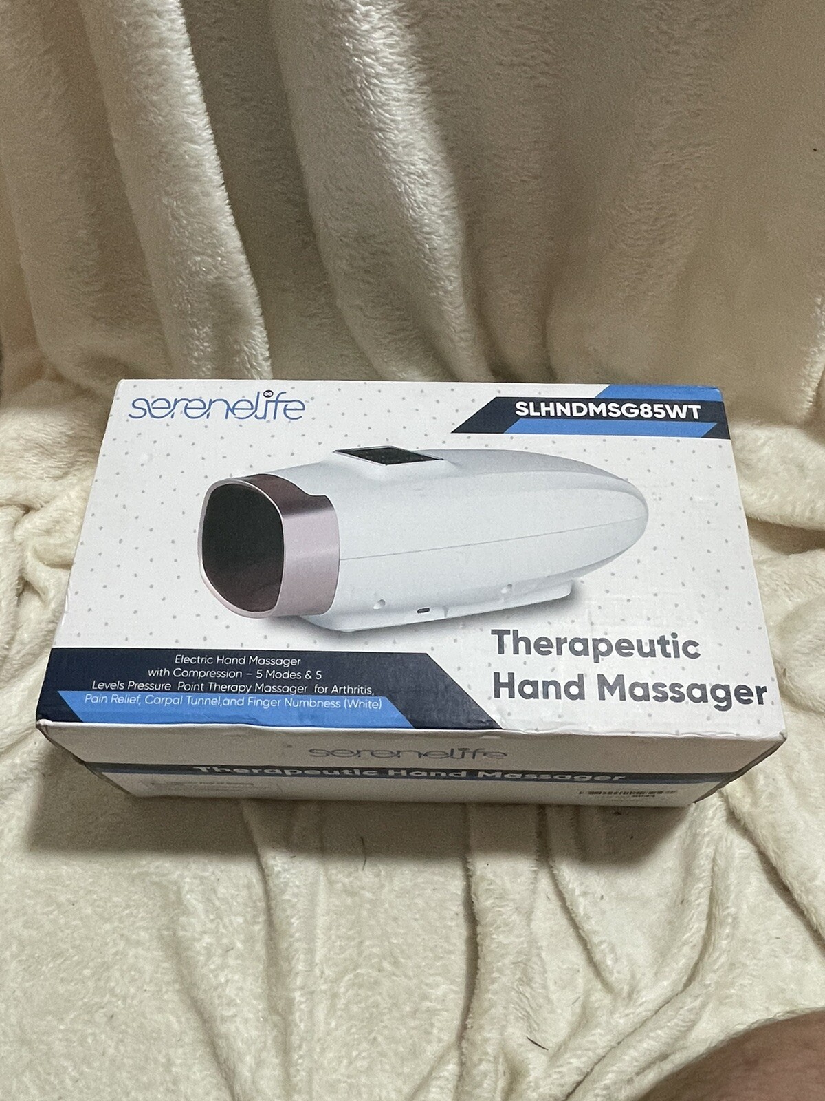 NEW SereneLife Electric Acupressure Palm Hand Massager w/Air Pressure Heat Comp eBay