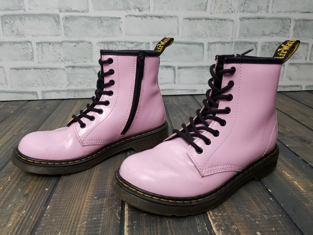 Martens 1460 J Jr Kids Size Pale Pink Leather Women Combat Boots