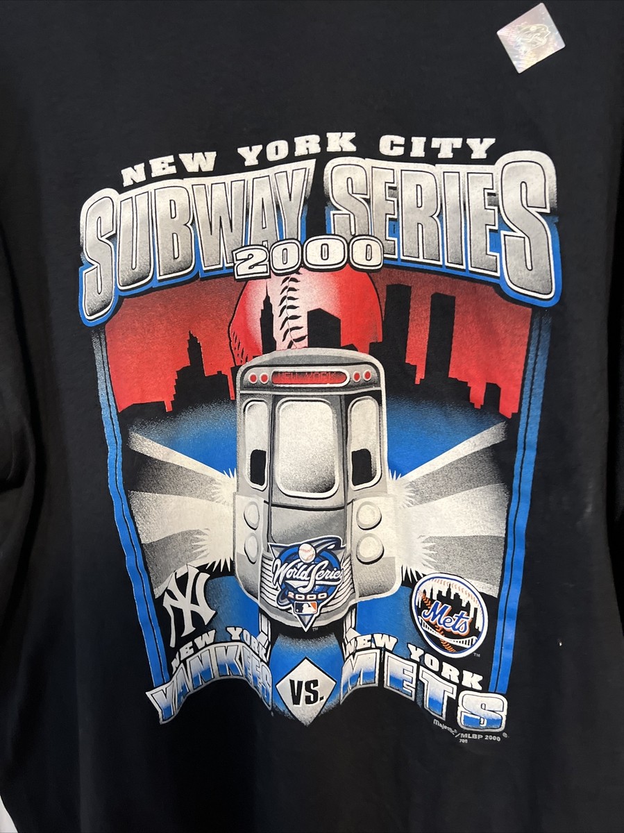 超美品✨Majestic MLB NY SUBWAY SERIES Jersey Mens Vintage 2000 Subway Series Mets Yankees Majestic Size XXL New