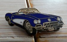 BEAU PIN'S VOITURE CORVETTE C1 BLEU DECAPOTABLE EGF PLUS JOLI QUE LA PHOTO